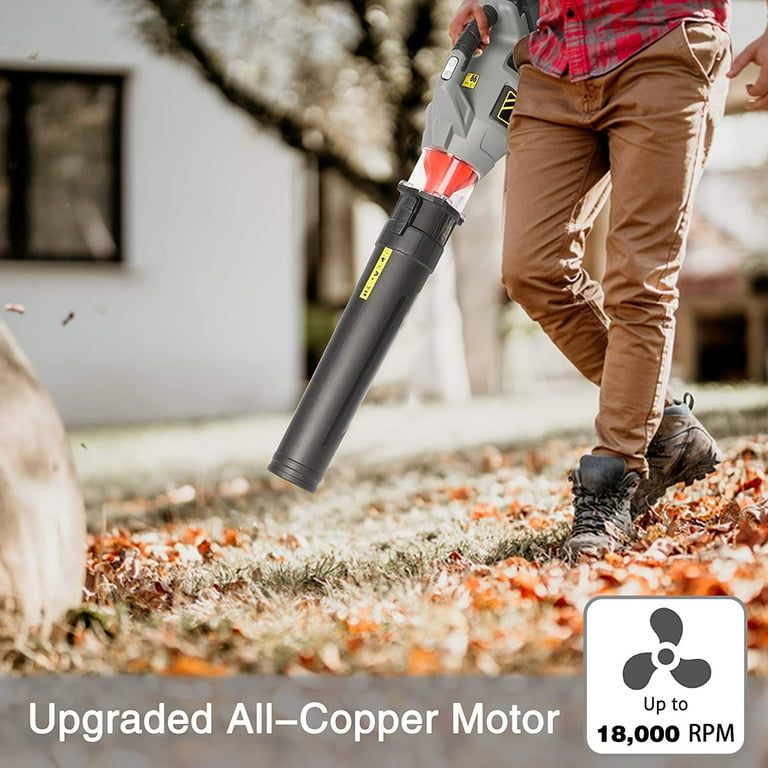 KARMAS PRODUCT Cordless Leaf Blower Battery Powered Electric Leaf Blower 89 MPH Variable Speed 18000 RPM 40V Lithium Leaf Blower Cordless with Battery