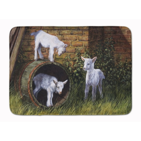 Goats by Daphne Baxter Machine Washable Memory Foam Mat