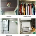 thumbnail image 4 of 4pcs Black 25mm Bright Silver Open Flange Stainless Steel Open Clothes Rack Durable, 4 of 5