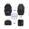 thumbnail image 4 of WATERFLY Unisex 20L Small Foldable Packable Travel Hiking Nylon Backpacks Daypack,Black, 4 of 7