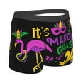 thumbnail image 3 of Kll Mardi Gras With Flamingo Men'S Cotton Boxer Briefs Underwear-X-Large, 3 of 9