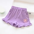 thumbnail image 2 of Zshosam Shorts for Teen Girls Toddler Girls Bike Shorts Athletic Dance Short for Baby Girl Size 4T 5T,(Purple 4-5 Years), 2 of 3