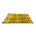 thumbnail image 2 of Ahgly Company Machine Washable Indoor Square Persian Yellow Traditional Area Rugs, 5' Square, 2 of 4