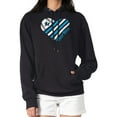 thumbnail image 4 of Women's G-III 4Her by Carl Banks  Black Miami Marlins Heart Fleece Pullover Hoodie, 4 of 5