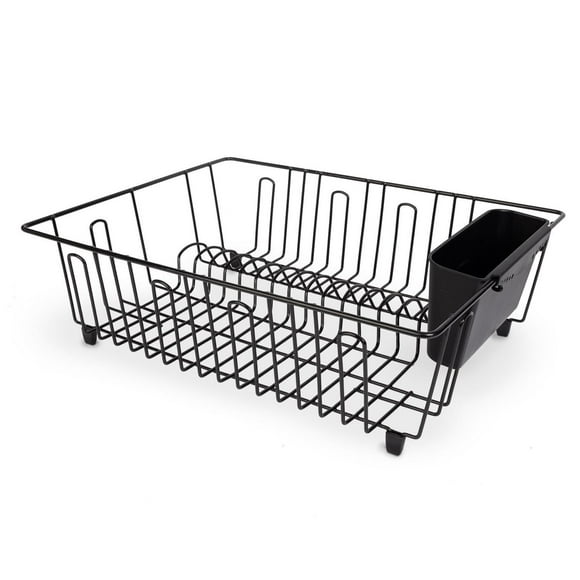 Mainstays Large Dish Drainer - Black, Large Dish Drianer