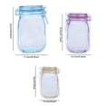 thumbnail image 2 of Sealing Zipper Bag Reusable Portable Food Saver Storage Bags Snack Zip Lock Bags(#3 3pcs L 4pcs m 3pcs S ), 2 of 4