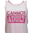 thumbnail image 3 of Womens Light Pink Can Not Adult Nightgown Knit Tank Top Sleep Shirt Medium, 3 of 3