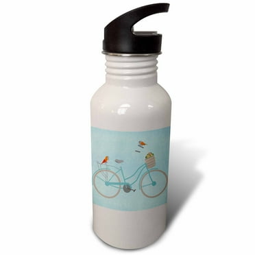 Birds on Bicycle 21 oz Sports Water Bottle wb-186722-1