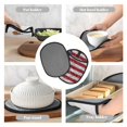 thumbnail image 7 of Pofeuu America Flag Glitter Print Silicone Pot Mat Mitten With Hanging Loop Heat Resistant Oven Mitts Non-Slip Bbq Baking Smoking Potholders, 7 of 7