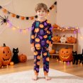 thumbnail image 5 of 6-7 Years Tween Halloween Boy Girl Pumpkin Pajama Set Button Sleepwear Girls Matching Pajama Sets Girls Pj Set, 5 of 9