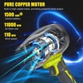 thumbnail image 6 of Paddsun Leaf Blower, 21V Cordless Electric with Extended Nozzle Handheld Blower for Patio Cleaning Blowing Leaves and Dust, Green, 6 of 9
