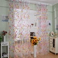 thumbnail image 5 of Rural Small Flowers Printed Sheer Voile Window Curtain Panel, 100X200Cm Size 1Pc, For Bedroom Living Room Window Treatment, 5 of 5
