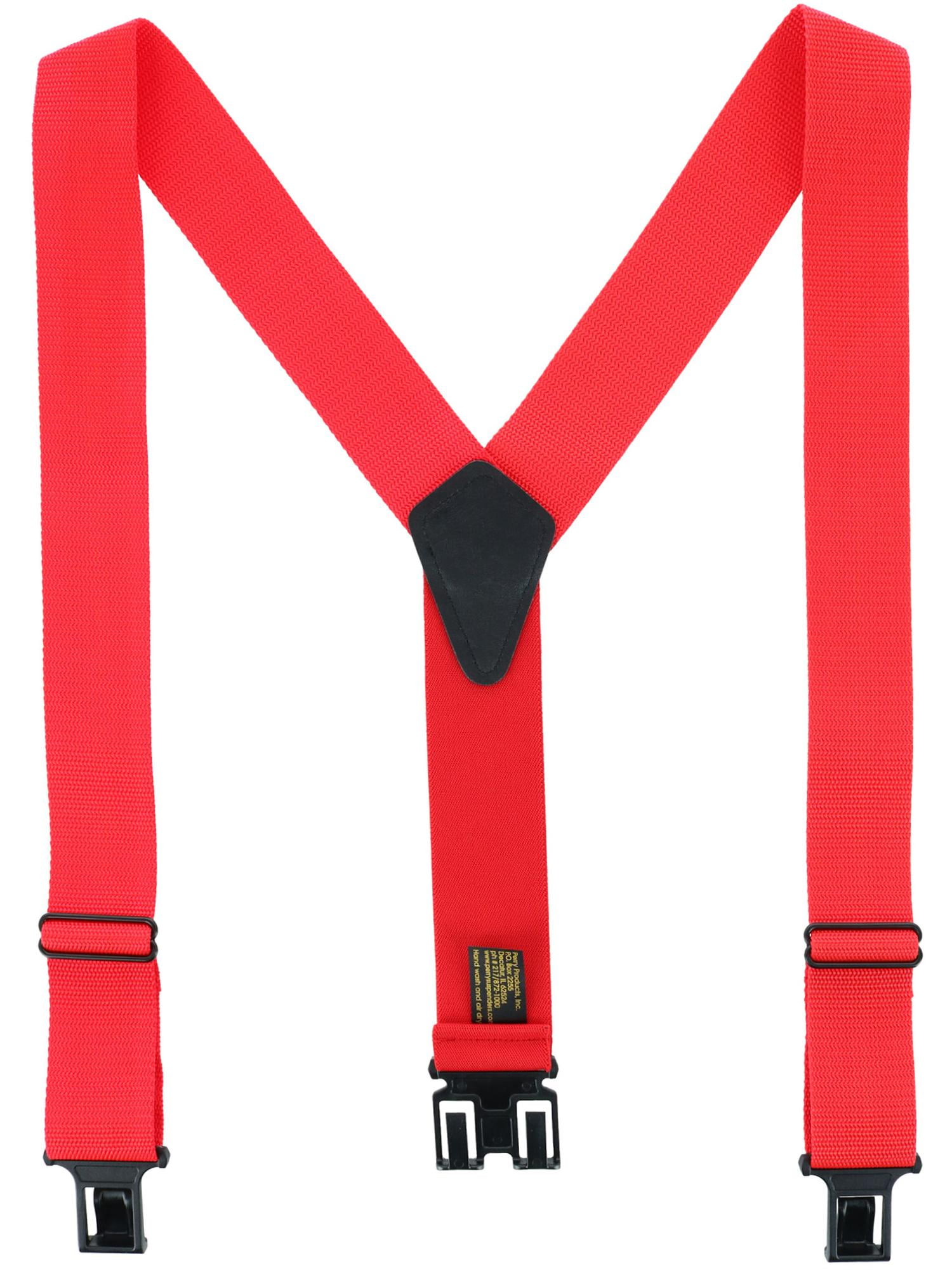 Mens Perry Suspenders 2 Inch Elastic Hook End Suspenders Y Back Adjustable 
