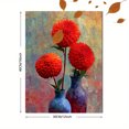 thumbnail image 3 of Red Dahlia Floral Canvas Print, Suitable for Living Room, Office, Kitchen, Entryway Decor, 3 of 8