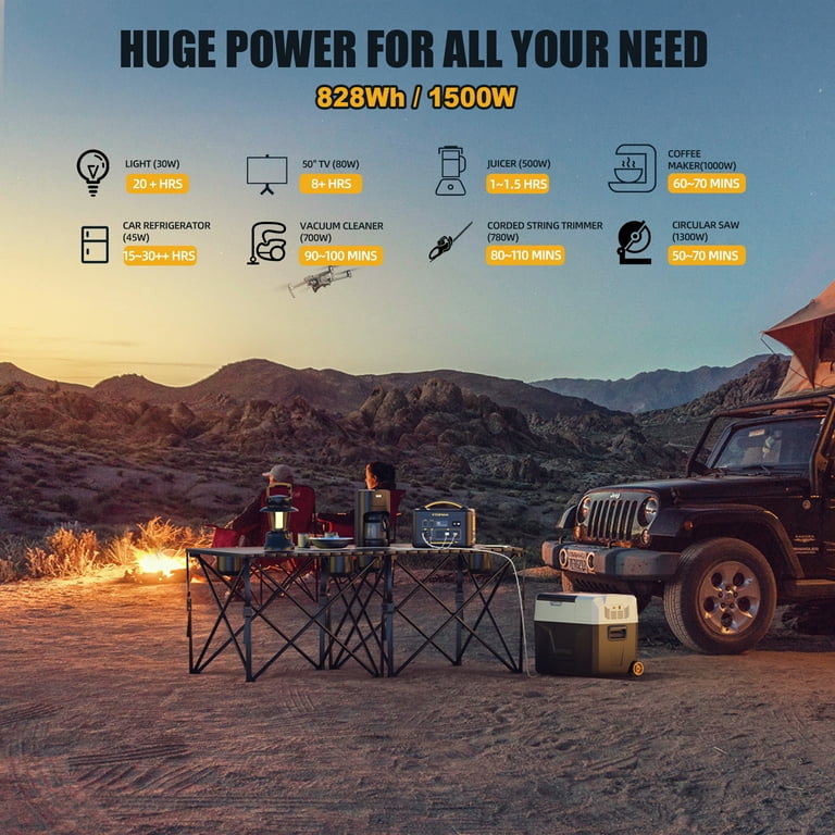 VTOMAN Jump 1500X 1500W Portable Power Station, 828Wh