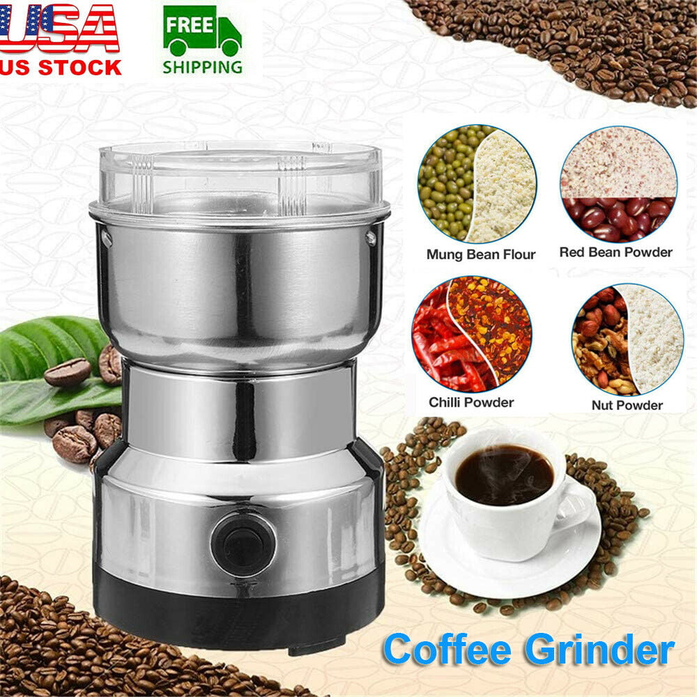 Electric Coffee Grinder for Coffee Beans Nuts and Grains Grinder,150W Multifunction Smash Machine,Stainless Steel Blades Coffee and Spice Grinder Electric Coffee Grinder Low Noise Grain Grinder