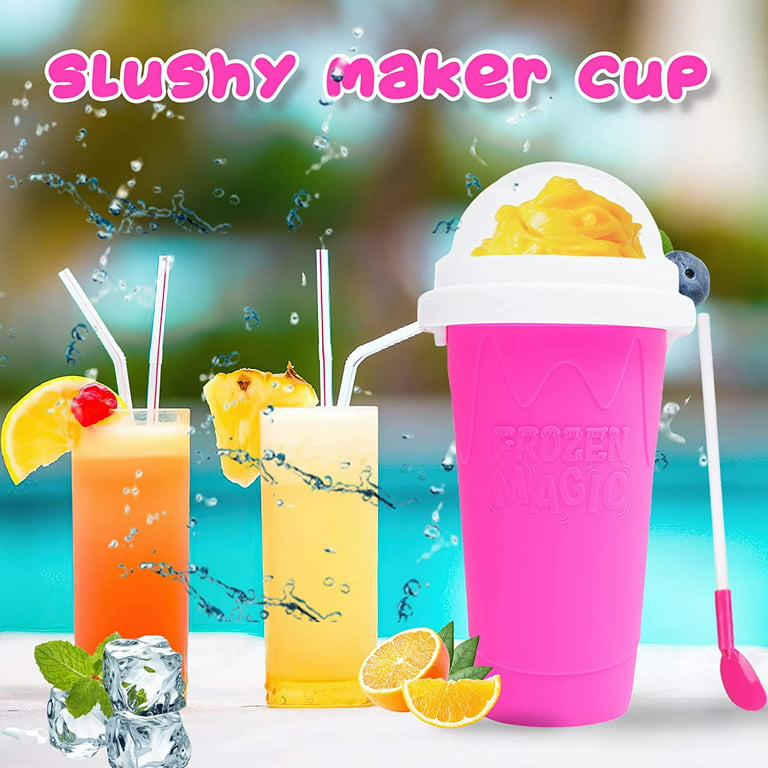 Portable Silicone Slushy Maker Convenient Smoothie Pinch Frozen Cups Squeeze Icy Silica Cup for Ice Cream Soda Juice Drink Maker, Size: 10.5, Other