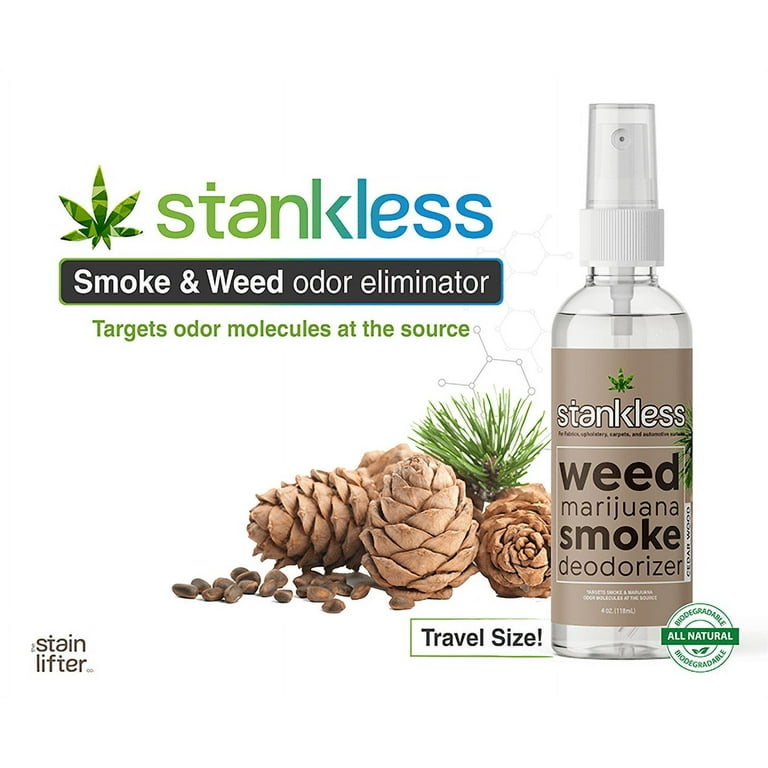 Stankless Odor Eliminator Spray - Cigarette Smoke Odor Exterminator with  Fresh Scent - Plant-Based Room Deodorizer - Nontoxic Odor Neutralizer -  Travel-Size Odor Remover for Car, Home, Office - 4 Oz