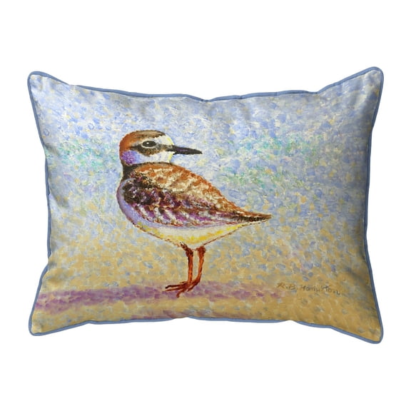 Betsy Drake Interiors Wilson's Plover Extra Large Zippered Pillow 20x24