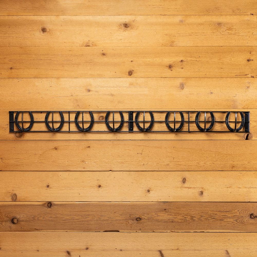 Easy-Up Pro Mountable Horseshoe 8 Hook Rack | Durable Horseshoe Design