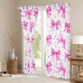 thumbnail image 3 of Erosebridal Pink Polka Dot Bowknot Black Out Curtains for Girls, Watercolor Bow Curtains Pack of 2 (42x63 Each) for Women, 3 of 6