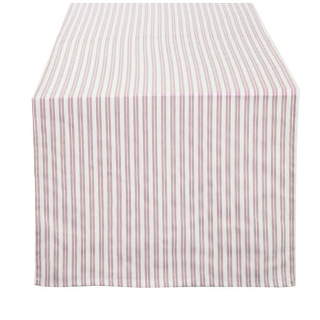 

Fennco Styles Classic Striped Print Table Runner 16 x 72 Inch - Coral