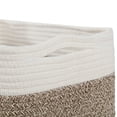thumbnail image 7 of VECELO 3 Pack Woven Storage Basket, Cotton Rope Baskets with Handles for Organizing, Brown, 7 of 7