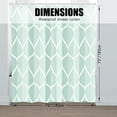 thumbnail image 5 of Light Green Geometric Shower Curtain, Waterproof Design and Polyester, Quick-Drying, Weighted Hem, Green Fabric Shower Curtains Set for Bathroom W 72 x H 72, Machine Washable with 12 Hooks, 5 of 6