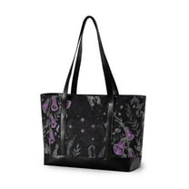 FORMRS Laptop Tote Bag for Women with 15.6" Computer Compartments Handbag, Gothic Floral Print