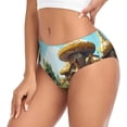 thumbnail image 2 of Fotbe Cartoon Mushroom House Calzones Estampados para Mujer – Ropa Interior de Algodón, Cómoda, Suave y Elástica-Large, 2 of 6