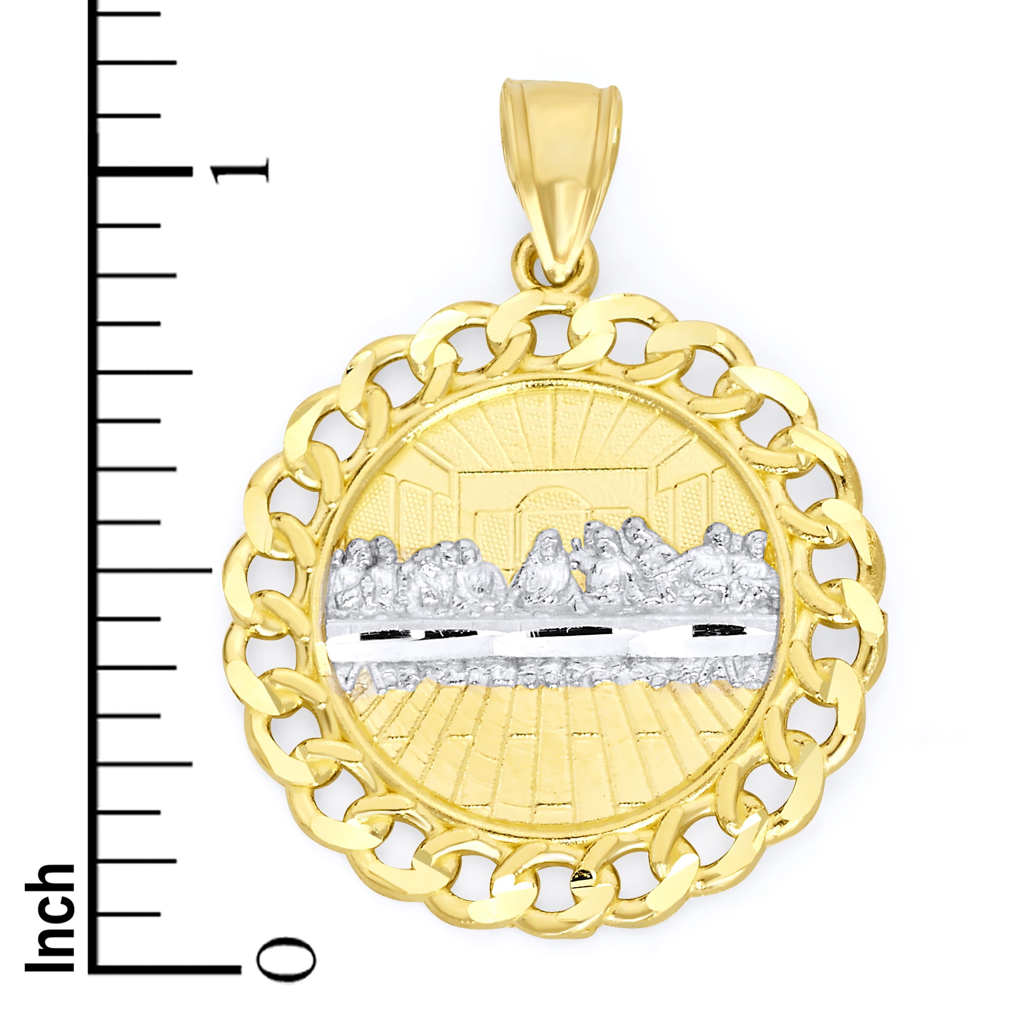 Gold last supper medallion shop
