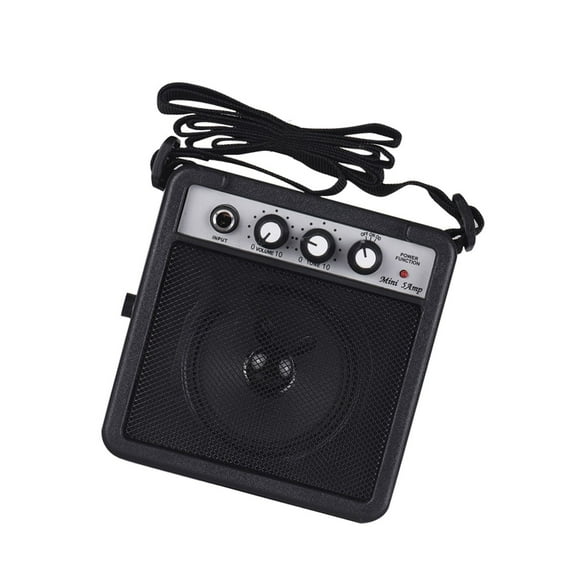 5W Mini Guitar Amplifier Portable Compact Guitar Amp Speaker with Volume Tone Adjustment Overdrive Function 635mm 35mm Inputs for Electric Acoustic Guitar Practice Home Outdoor