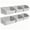 Light Gray, variant on DMIJ 6 Pack Trapezoid Storage Bins, Cube Storage Bins - Closet Organizers and Decorative Storage, Storage Baskets with Handle, Large Storage Basket for Home, Black
