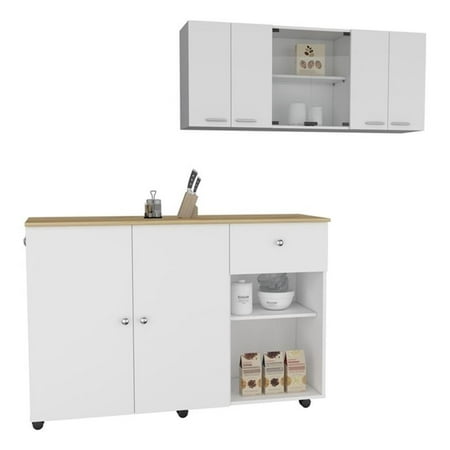 Depot EShop Tigard 2-Piece Engineered Wood Kitchen Set in White
