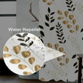 thumbnail image 3 of White Shower Curtain for Stall Bathroom Gold Black Eucalyptus Leaves Neutral Farmhouse Room Partition Home Decor Botanical Plants Waterproof Fabric RV Shower Curtains 36x72inches with Hooks, 3 of 6