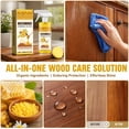 thumbnail image 4 of Beeswax Wood Polish Spray, Natural Beeswax & Essential Oil Wax for Wood Furniture Floors, Cleaner & Conditioner for Living Room Kitchen(2PCS, Sponge and Towel), 4 of 7