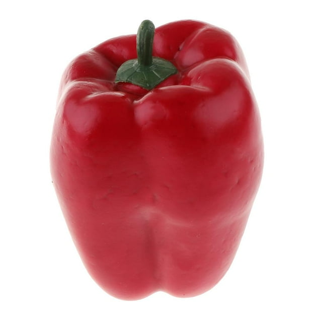 Pimiento morrón artificial, alimento realista, verdura falsa para gabinete rojo