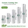 thumbnail image 1 of AMERTEER 5 rolls of different sizes combination of 3m vacuum sealing machine bags  without BPA  reusable  seven-layer co-extruded  pattern vacuum roll film bag  vacuum packaging bag for v, 1 of 5