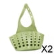 thumbnail image 1 of Rejilla de drenaje colgante para esquina de fregadero de cocina, paquete de 2-4 unidades, con botón ajustable, color verde 2 piezas, 1 of 8