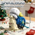 thumbnail image 6 of Anime Snail Phone Bug Building Kit 701 PCS Pirate Transponder Snail Model with Spotted Hat & Blue Shell Creative Cartoon Animal Figure Construction Toy, 6 of 7