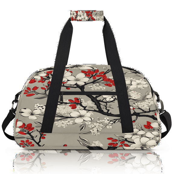 Herdesigns Sports Duffle Bags Travel Duffle Bag Gym Bag Japanese Cherry Blossom Weekender Travel Bag Waterproof Overnight Bag Carry On Travel Tote Bag Dance Bags