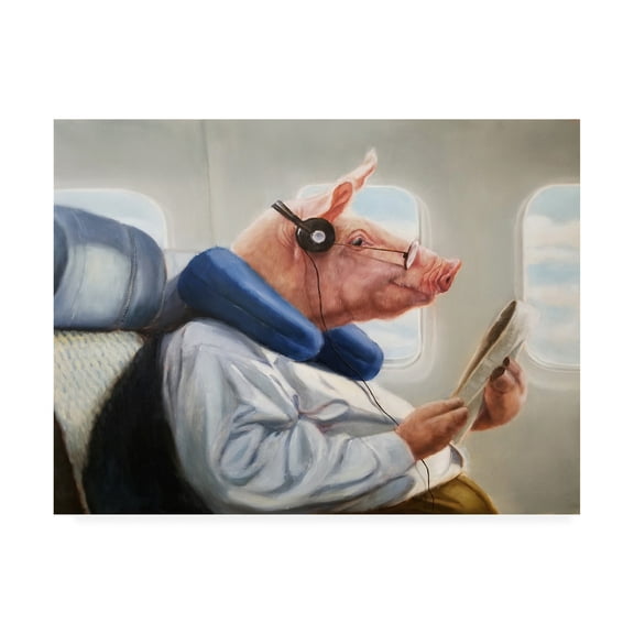 Trademark Fine Art 'When Pigs Fly No. 2' Canvas Art by Lucia Hefferna