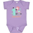 thumbnail image 3 of Inktastic 1st Birthday with Flamingo Stars and Hearts Girls Baby Bodysuit, 3 of 5
