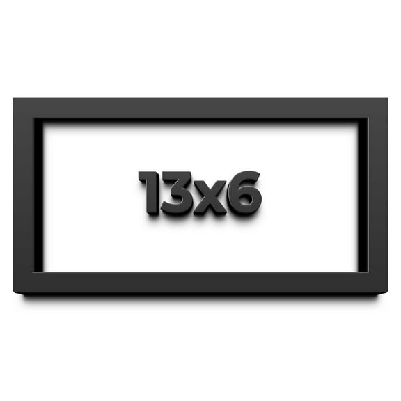 13x6 Shadow Box Frame Black | 1 inches Deep Real Wood Contemporary Shadowbox Display Frame | UV