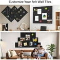 thumbnail image 5 of 12 Pack Cork Boards for Walls Topboutique Bulletin Boards Felt Wall Tiles Square Corkboard Noise Reduction Alternative Cork Board with Pushpin for Office School Home Walls,12" x 12"-Black, 5 of 7