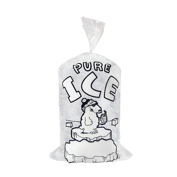 AMZ Supply Plain Top Ice Bags with Twist Ties 18x36 Thickness 3 Mil 50 lbs Pack of 250