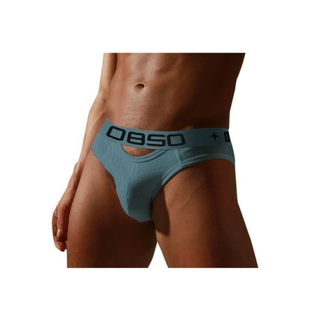 

zuwimk Mens Underwear Briefs Mens Lace Thong Underwear Low Waist Panties Mesh Briefs Light Blue L