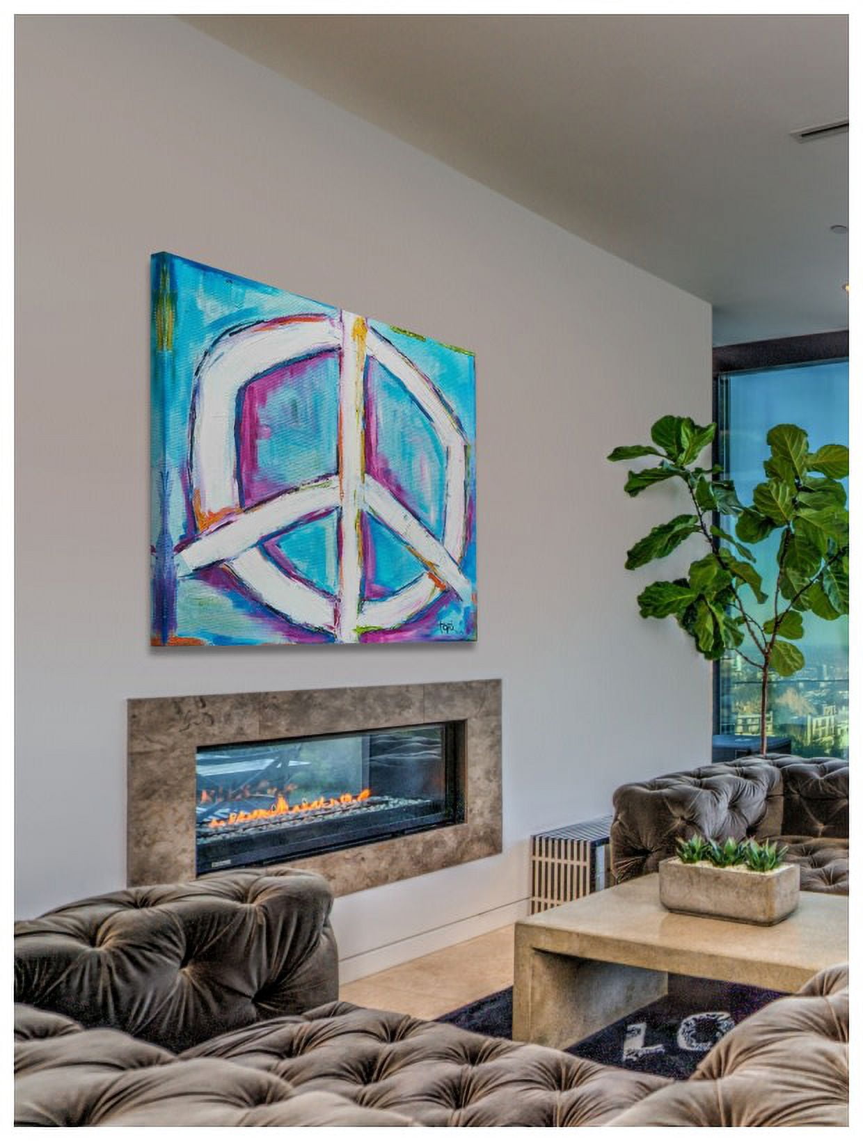 Marmont Hill "Bright Peace" by Tori Campisi Painting Print on Canvas