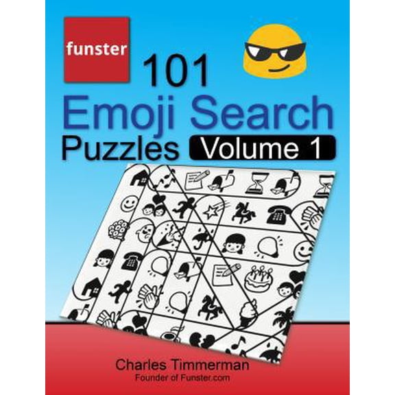 Pre-Owned Funster 101 Emoji Search Puzzles, Volume 1: They're Just Like Word Search Puzzles, But with Emojis Instead of Letters (Paperback)
