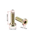 thumbnail image 3 of Uxcell M6x20mm Furniture Bolts Carbon Steel Zinc Plated 30 Pack, 3 of 3